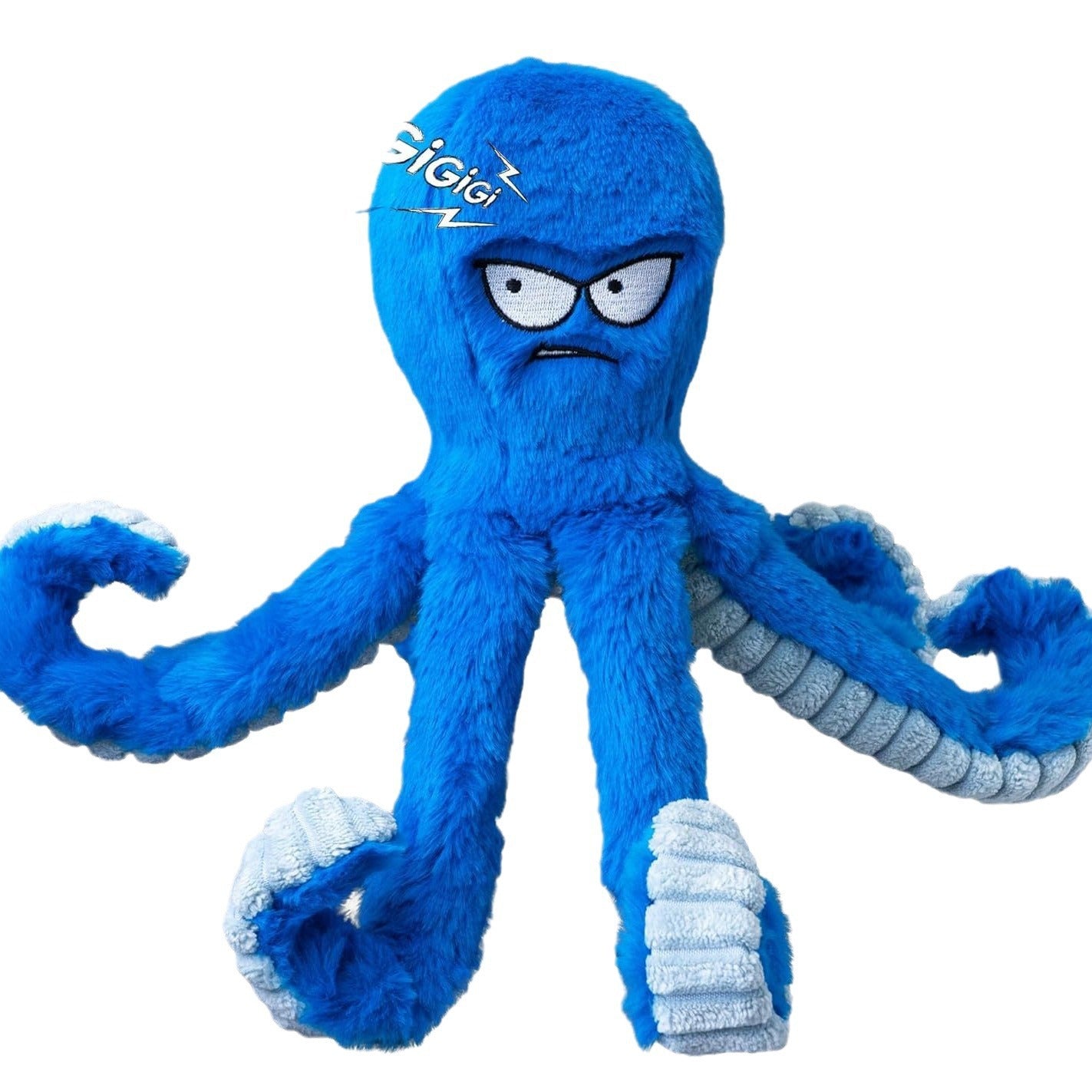 Blue Octopus Plush Dog Toy Blue