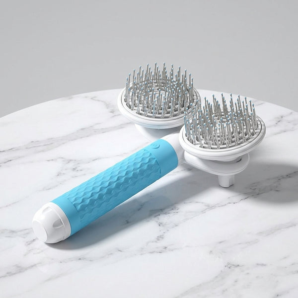 Self-Cleaning Slicker Brush – Double-Headed Cat & Dog Hair Removal Brush