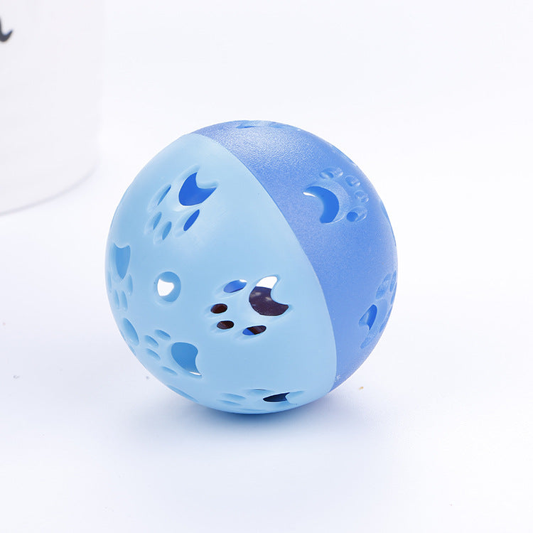 Blue hollow interactive chase ball for cats