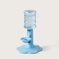 Blue gravity cat water dispenser with wide stable base