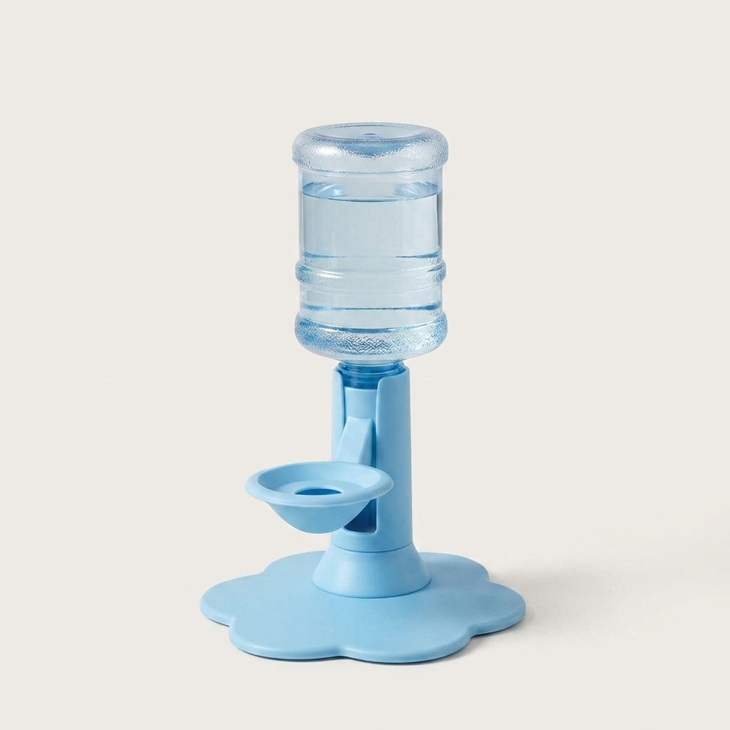 Blue gravity cat water dispenser with wide stable base