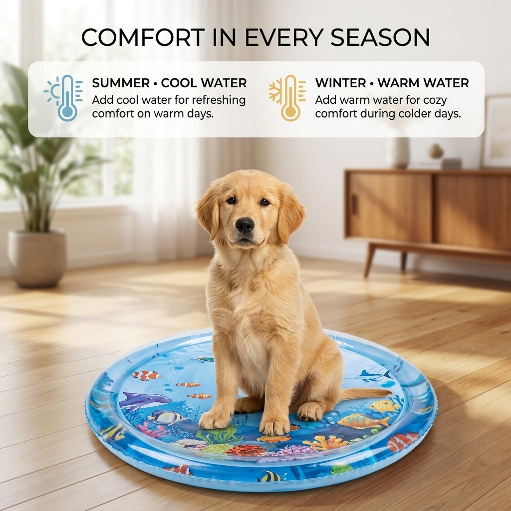 Pet cooling water mat suitable for comfortable use in different seasons